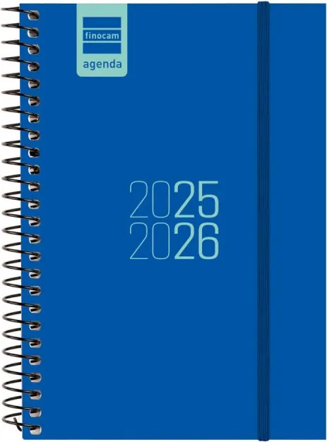 Agenda Finocam Espiral E8 Sv Horiz.azul 25-26