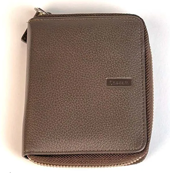 BILLETERO FINOCAM CREMALLERA PIEL MARRON COSMO