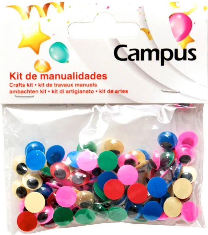 SET MANUALIDADES CAMPUS OJOS COLORES10MM