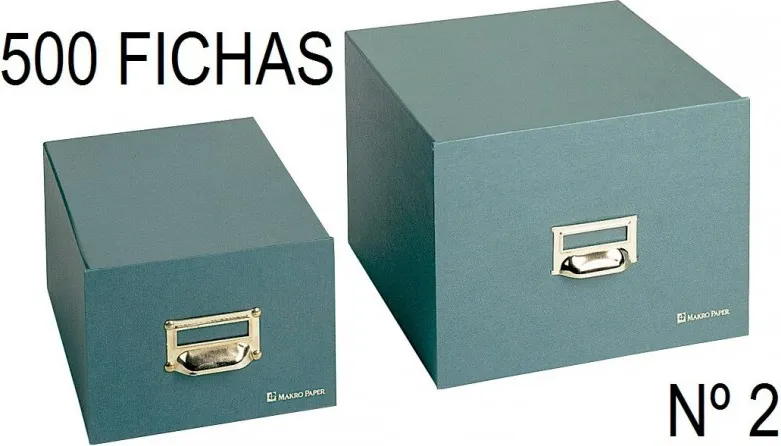 Fichero Cartón Verde Nº 2   500 Fichas