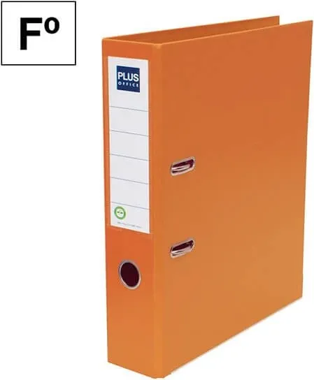 ARCHIVADOR FOLIO PLUS LOMO 75MM NARANJA