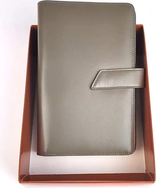 AGENDA FINOCAM 609 PIEL HERMES GRIS-VERDE