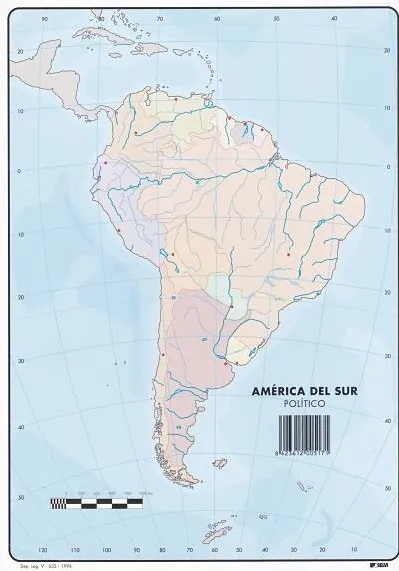 Mapas América del Sur Político