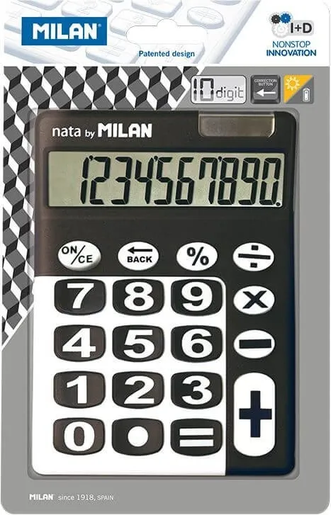Calculadora Milan Negra 10 Digitos