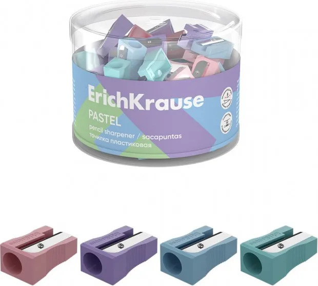 SACAPUNTAS PLASTICO PASTEL ERICHKRAUSE