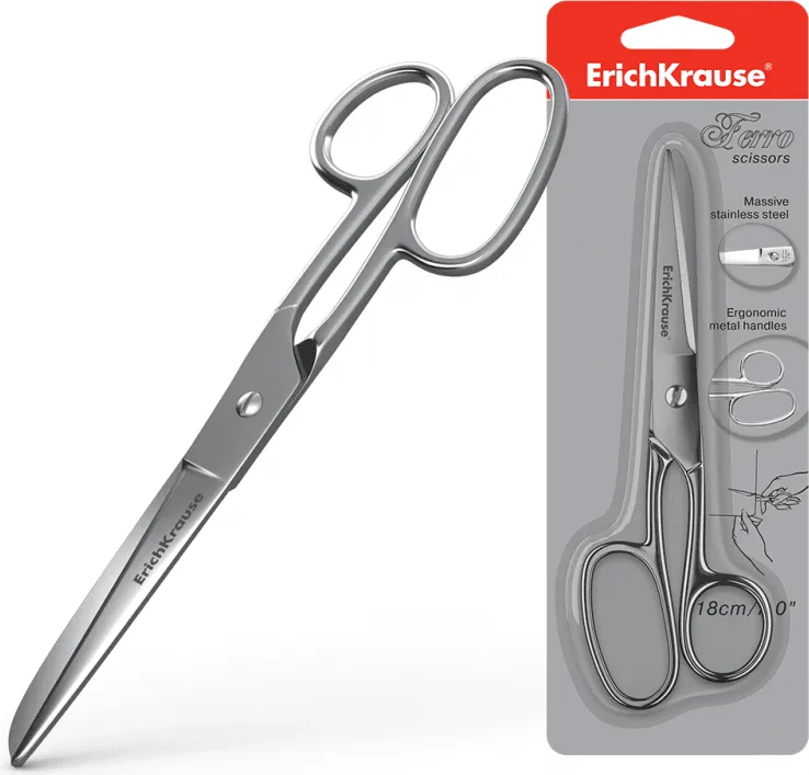 TIJERA OFICINA METAL FERRO 18 CM