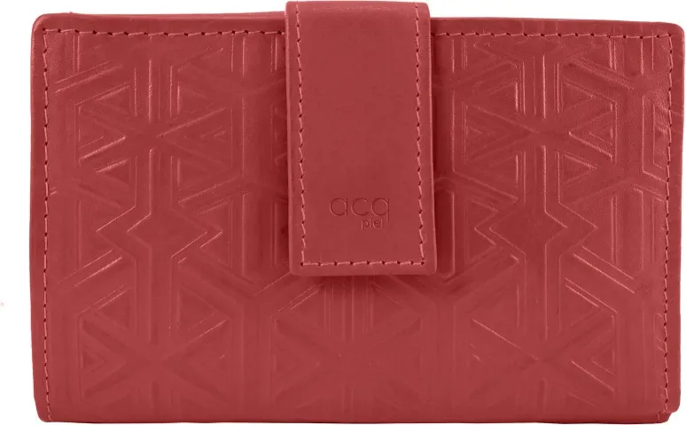 MONEDERO PIEL MINERVA 26 ROJO