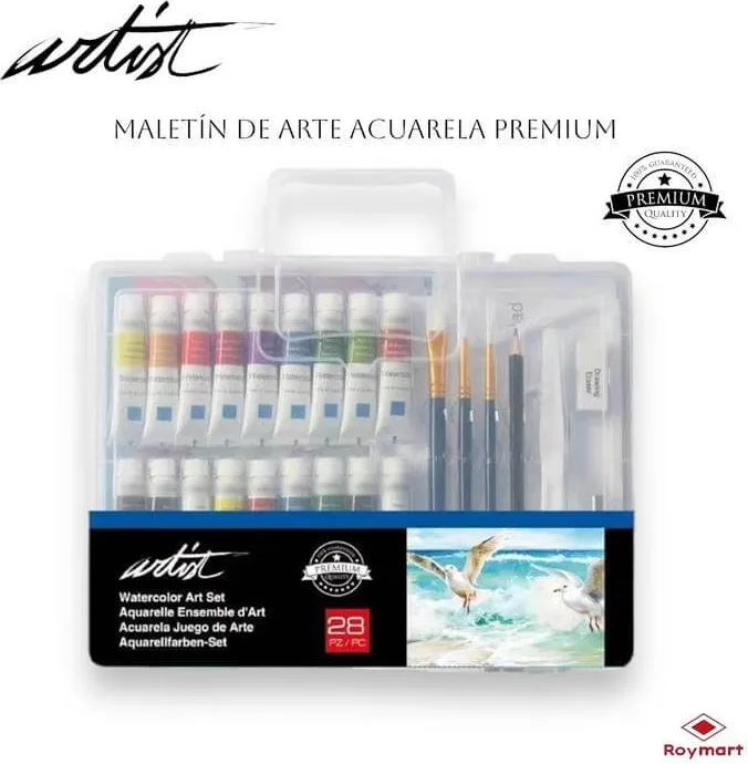 MALETIN ACUARELA INICIACION ARTIST 28 PIEZAS