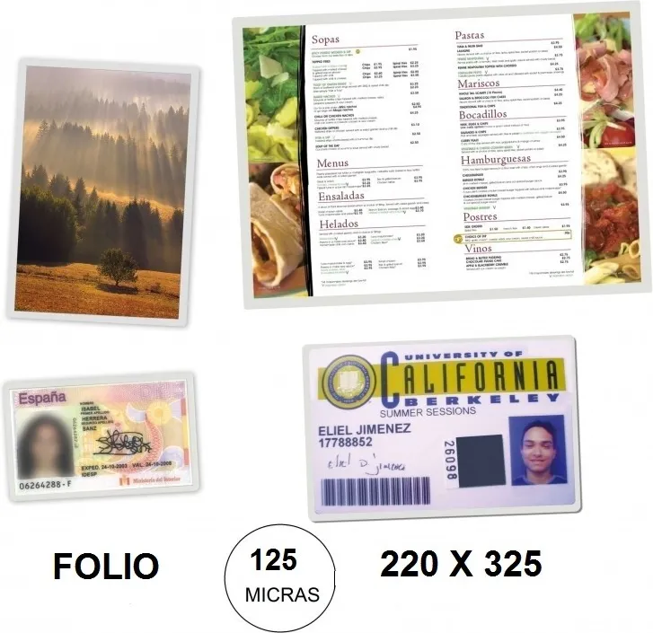 Funda Plastificar PLUS Folio 125MICRAS C/100