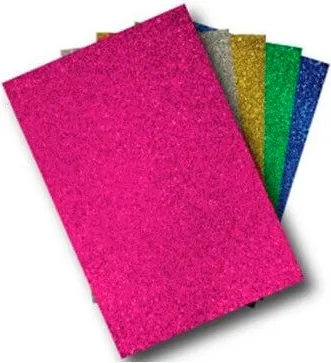 GOMA EVA 40X60 GLITTER FUCSIA (3 unid)
