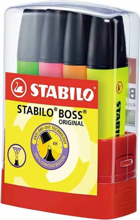 ROTULADOR STABILO BOSS 70 4 COLORES