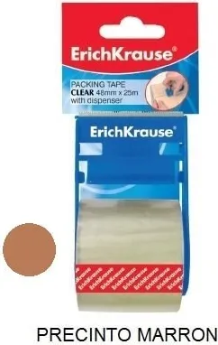 CINTA PRECINTO MARRON 25MT + PORTARROLLO