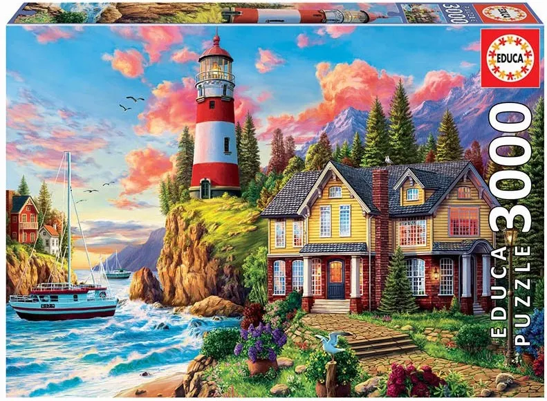 Puzzle 3000 Faro Cerca del Océano
