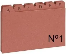 Índice Cartón Fichero N.1