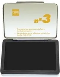 Tampón PLUS Office Nº3 Negro 5X10CM