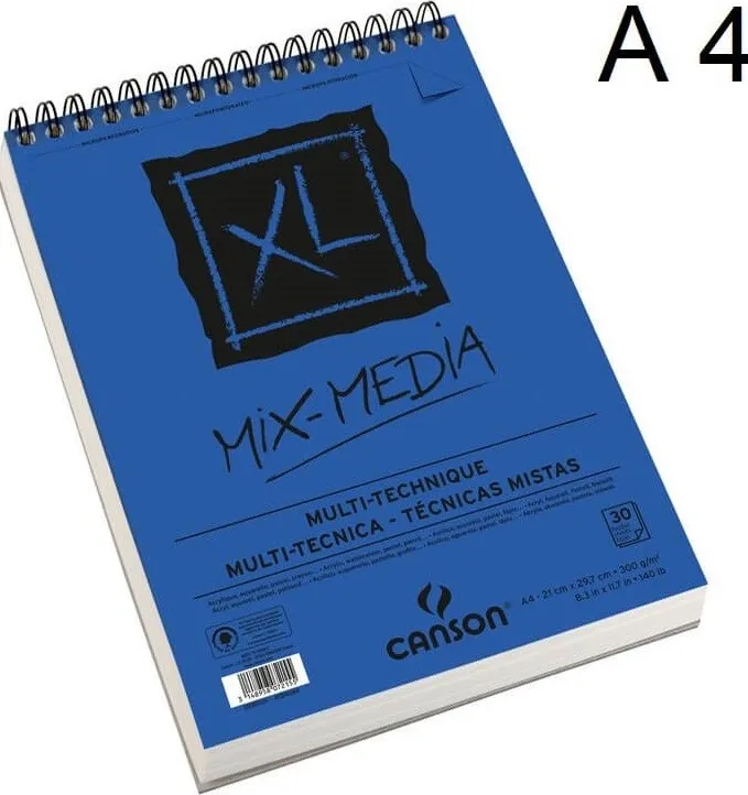 BLOC CANSON XL MIX MEDIA  A4 30H