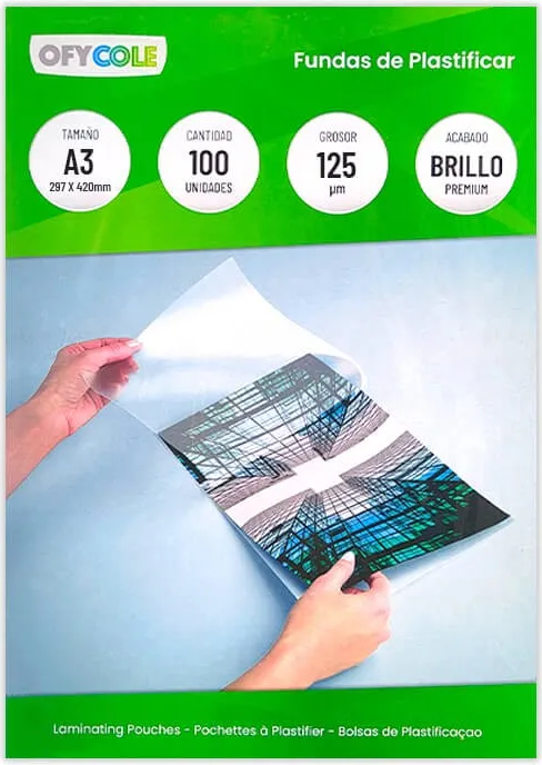 Fundas Plastificar A3 125MICRAS Ofycole C/100