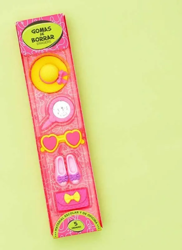 GOMAS DE BORRAR PRETTY SET/ 5un.