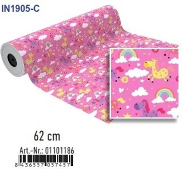 BOBINA PAPEL REGALO 62CMx85M IN1905-C