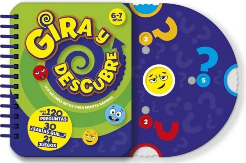 Magnifico Libro-Juego para Divertirse y Aprender con Preguntas y Datos Curiosos. Contiene Juegos e Información y Numerosas Curiosidades para Aprender. Edad- 6 A 7 Años