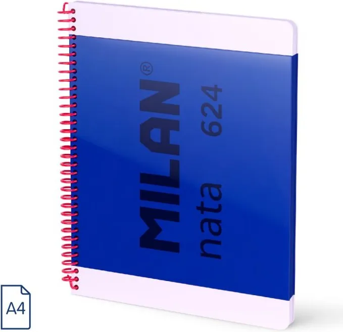 BLOC ESPIRAL MILAN A4 80H. CDO 5X5. SERIE NATA 624 AZUL