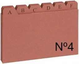 Índice Cartón Fichero N.4