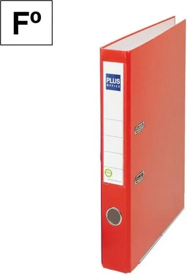 ARCHIVADOR FOLIO PLUS LOMO ESTRECHO ROJO