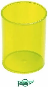 CUBILETE TRANSPARENTE AMARILLO