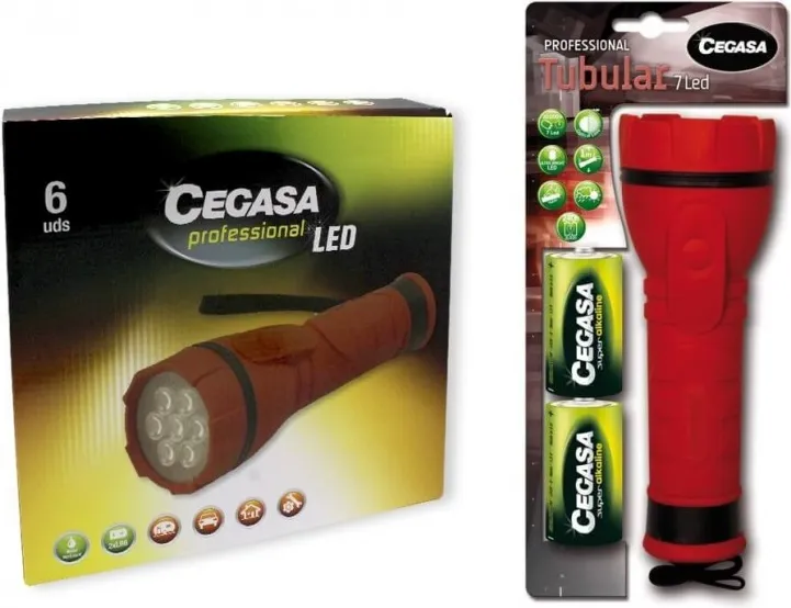 Linterna Cegasa 7 LED Tubular