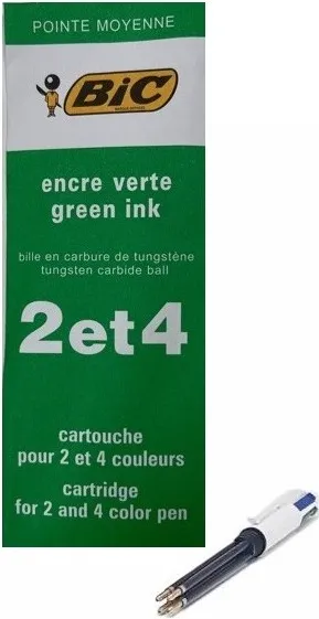 RECAMBIO BOLIGRAFO BIC 4 COLORES VERDE