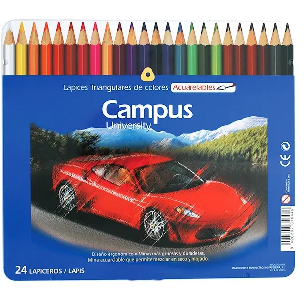 LAPICES CAMPUS ACUARELABLE 24 COLORES