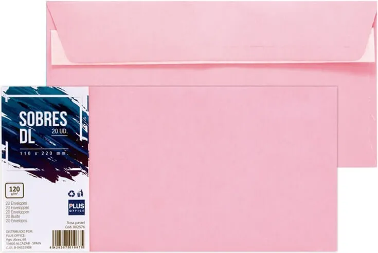 SOBRES 110X220 ROSA PASTEL