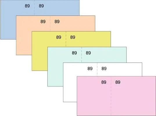 TALONARIO CAJA 11X5 CM T-29 COLORES