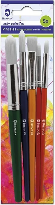 PINCELES MADERA 5 PIEZAS