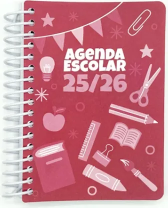 Agenda Escolar  Didex Tapa Plást.rojo A6 1 Dia PAG.25-26