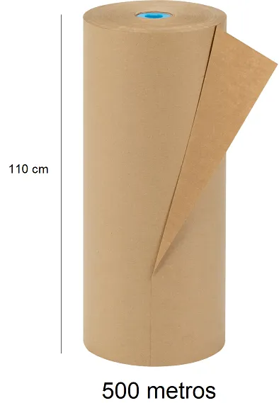 BOBINA PAPEL KRAFT MARRON 110 CM 500M