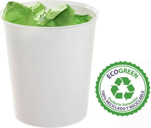 Papelera Plastico 2001 Blanco