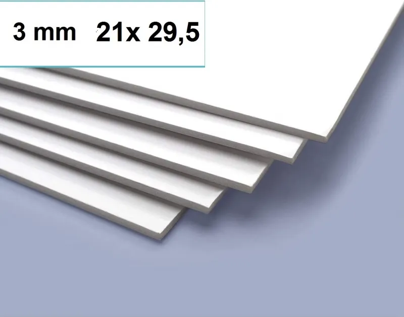 Carton Pluma A4 Blanco 3MM 21X29,5CM