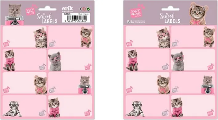 Etiquetas Escolares Pets Cats