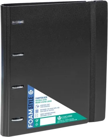 CARPEBLOC A4 4AN FOAM STYLE POLIPROPILENO NEGRO