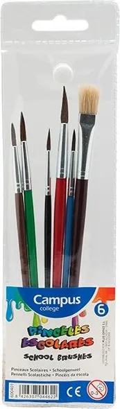 Pincel Acuarela Campus Bolsa 6 Tamaños