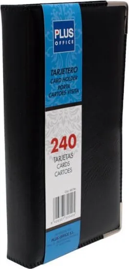 TARJETERO PLUS  NEGRO 240 FUNDAS