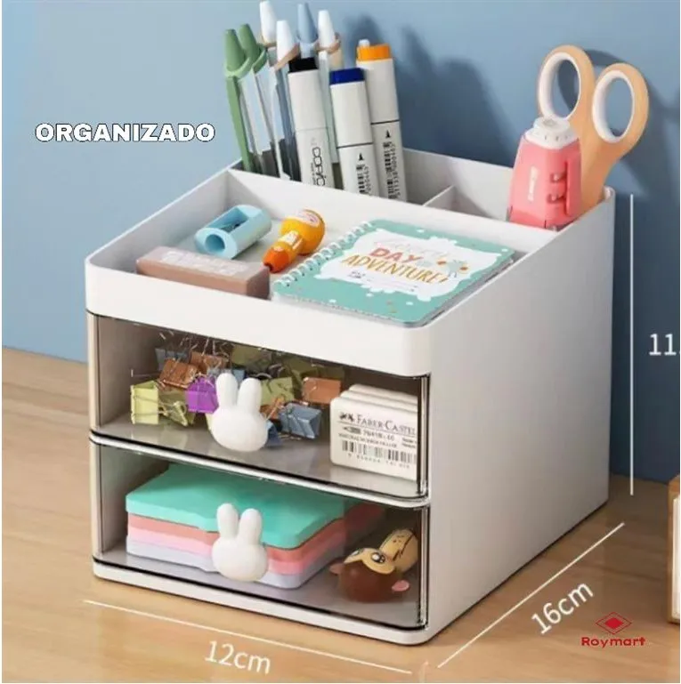 Organizador Sobremesa Horizontal 2 Cajones