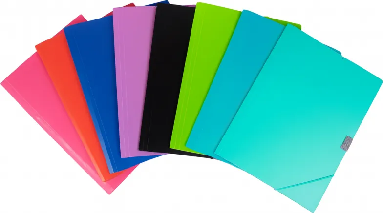 CARPETA POLIPROPILENO GOMAS Y SOLAPAS FOLIO SURTIDAS