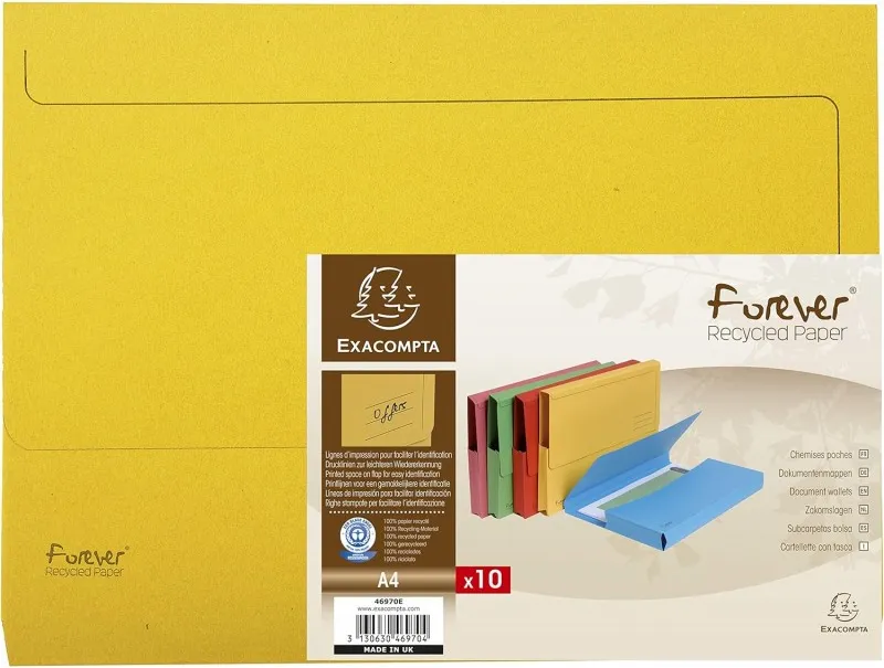 SUBCARPETA EXACOMPTA A4 BOLSA AMARILLO