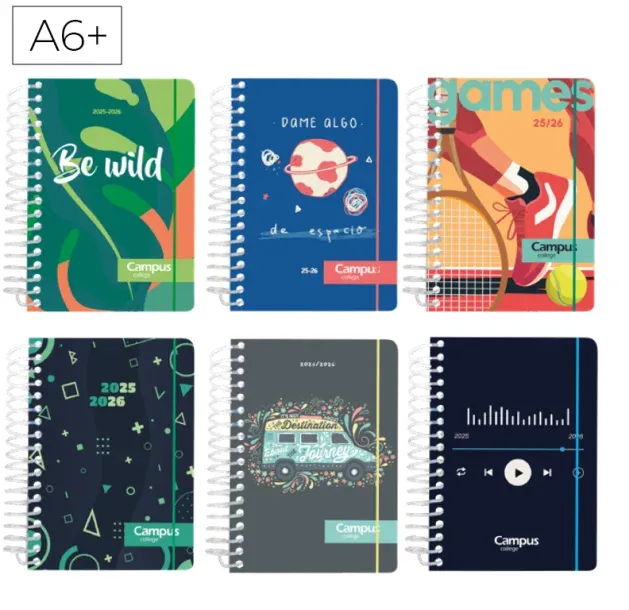 Agenda Escolar Campus A6+ 1DP Tapa Pp 25-26 Fantasía Ii