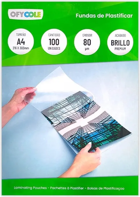 Fundas Plastificar A4 80MICRAS Ofycole C/100