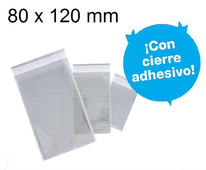 BOLSAS CIERRE ADHESIVO 80X120 POLIPROPILENO