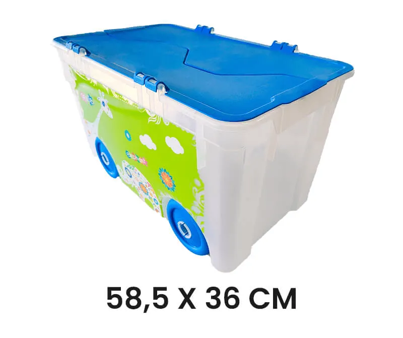 CONTENEDOR MULTIUSO RUEDAS 86 LITROS