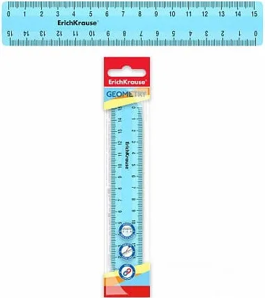 Regla  Plástico 15 Cm Pastel Azul